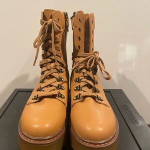 Circus by Sam Edelman Cognac Tan Lace-Up Women's Boots. Size 8.5